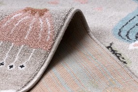 Detský kusový koberec Fun Unicorn with rainbow beige