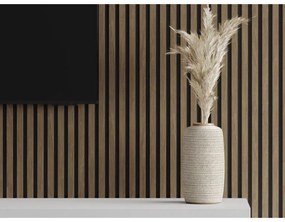 Mexen Lam-F, akustické stenové lamely 275 × 30 cm, plstený podklad 8 mm, technická dyha, orech kakaový, S105-275307-3015-018