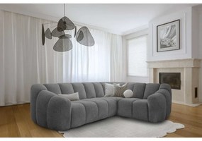 Sivá rohová pohovka (pravý roh/do L) Shell – Miuform