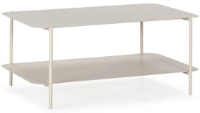 Krémovobiely kovový konferenčný stolík 58x90 cm Beatrix – MOME
