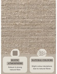 Krémový jutový okrúhly koberec ø 200 cm Bouclé Jaipur – Hanse Home
