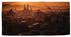 Sablio Uterák Barcelona Night Skyline - 30x50 cm