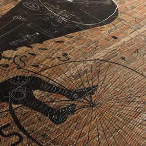 Obraz - Muž na bicykli v Banksyho štýle (150x105 cm)