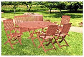 Záhradná trojmiestna lavica z eukalyptového dreva Garden Pleasure Stockholm