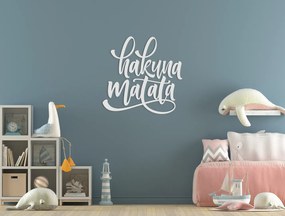 drevko Nápis na stenu Hakuna matata Rozmer obrazu: 40,5 x 41,5 cm, Farba dekorácie: Čierna