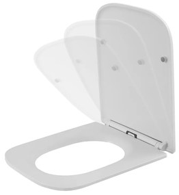Gamma Venice, toaletné WC sedátko 435x362mm z duroplastu s pomalým zatváraním, biela, GMA-VENICE
