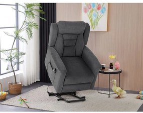 Autronic BONTEC Polohovacie kreslo, elektrické káblové ovládanie, šedá, látka, TV-7072 GREY2 Farba: Šedá