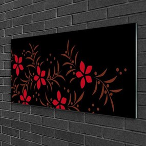 Obraz na skle Kvety rastlina príroda umenie 125x50 cm