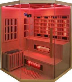BPS-koupelny Kombinovaná sauna 2v1 HYD-7524 - Infrasauna + fínska sauna 150x150, 4-5 osôb