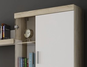 Obývacia stena Ares, dub sonoma/biela