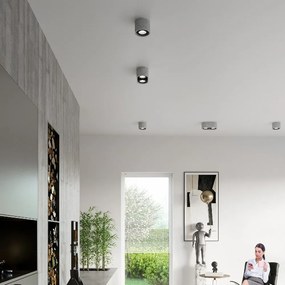 Sivé bodové svietidlo ø 14 cm Spattio - Sollux