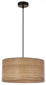 Svetlohnedé závesné svietidlo s ratanovým tienidlom ø 30 cm Legno – Candellux Lighting