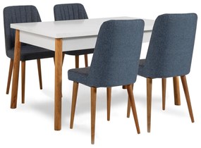 Jedálenský set Dobuse 3 (námornícka modrá + borovica atlantická) (pre 4 osoby). Vlastná spoľahlivá doprava až k Vám domov. 1093796