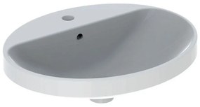 GEBERIT VariForm oválne zápustné umývadlo s otvorom, s prepadom, 550 x 450 mm, biela, 500.720.01.2