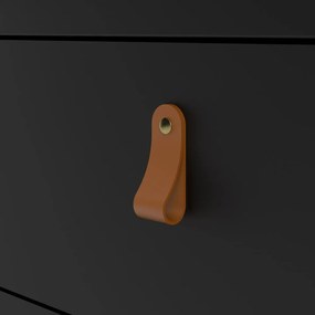 Čierna nízka komoda 82x80 cm Madrid – Tvilum