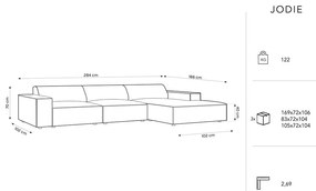 Béžová rohová pohovka z textílie bouclé (pravý roh) Jodie – Micadoni Home