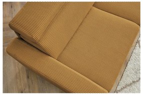 Menčestrová rozkladacia rohová pohovka v horčicovej farbe (variabilná) Monaco – Bobochic Paris
