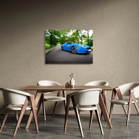 Sklenený obraz - Závodné auto (70x50 cm)