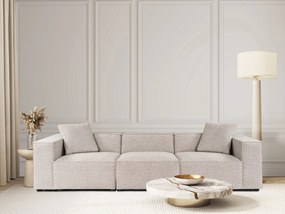 Trojmiestna pohovka Lora z ľanu 303 x 108 cm, mocha