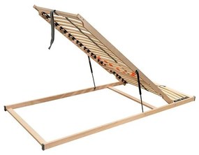 Pružný lamelový rošt s výklopom od nôh na piesty LOEN 200x90 cm