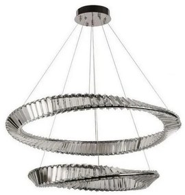 LED Stmievateľný luster na lanku LED/90W/230V 3000-6500K chróm + diaľkové ovládanie