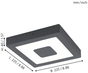 Eglo 96489 - LED Vonkajšie svietidlo IPHIAS LED/16,5W/230V