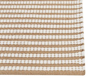 Bavlnený koberec 80 x 150 cm biela/hnedá SOFULU Beliani