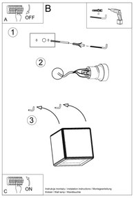 Nástenné svietidlo Nesta, 1x biele keramické tienidlo