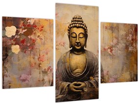 Obraz - Budha, maľba (90x60 cm)
