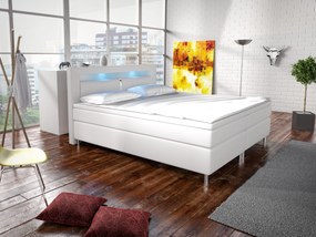 Manželská posteľ Boxspring 180 cm Marilia I (biela) (s matracmi). Akcia -20%. Vlastná spoľahlivá doprava až k Vám domov. 611036