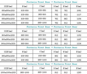 Mexen Pretoria DUO sprchovací kút 90x95cm, 6mm sklo, chrómový profil-číre sklo, 852-090-095-02-00