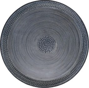 Granitový veľký okrúhly kovový dekoračný podnos – 63,5*63,5*5 cm