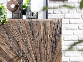 furniture-nabytek.cz - Masívna komoda Derby z recyklovaného dreva a kovu, lakovaná, prírodná / šedá
