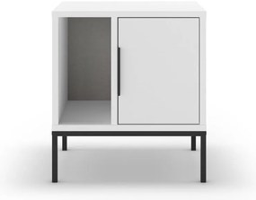 Biely nočný stolík s poličkami Lani – Marckeric