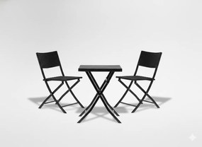 CH 3-dielny skladací záhradný set z technoratanu - antracitová