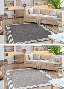 Koberec MATEO 8034/644 ramka - štrukturálny sivý