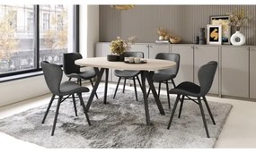 Rozkladací jedálenský stôl ARTUR béžový/čierny