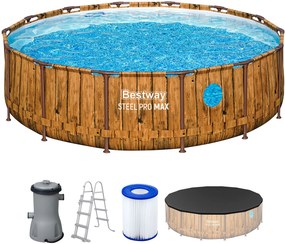 BESTWAY Steel Pro Max Splashview Bazén 427 x 107 cm, kartušová filtrácia 561JM