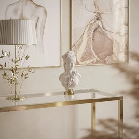 KONZOLA FAITH ZLATÝ LESK + SKLO 100 cm