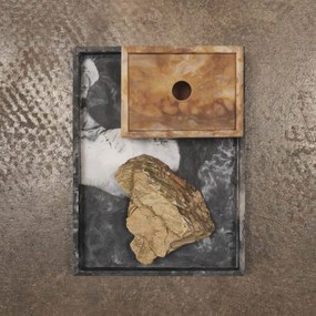 Ferm Living Podnos Mist Charcoal 15 × 20 cm
