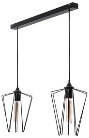 Jupiter 1643 - Luster na lanku SAO 2xE27/60W/230V čierna