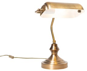 Klasická stolná lampa/notárska lampa bronzová - Banker