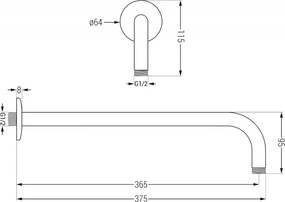 Mexen Kai DR70 podomietková vaňová a sprchová súprava s dažďovou sprchou 30 cm, chróm, 77602DR70301-00