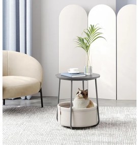 Odkladací stolík NOIRA sivá/biela