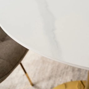 Stôl ALDO 90 cm biely/kašmírový