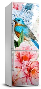 Fototapeta na chladničku Kvety a vtáky FridgeStick-70x190-f-83956039
