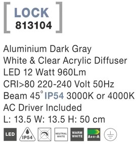 Vonkajšie LED lampa Lock