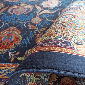 DY Hodvábny exkluzívny koberec Qum Silk 08 - modrá Rozmer: 200x300 cm