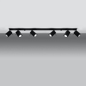 Bodové svietidlo Merida, 6x čierne kovové tienidlo, (možnosť polohovania)