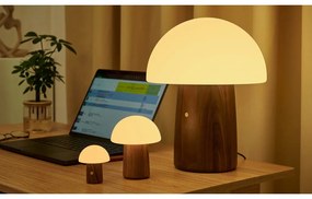 Biela/v tmavoprírodnej farbe LED stolná lampa (výška 7 cm) Alice Mushroom – Gingko